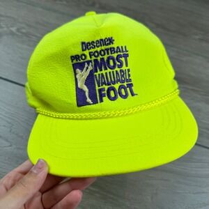 Capital Mens Hat Desenex Pro Football Most Valuable Foot Neon Yellow OSFA